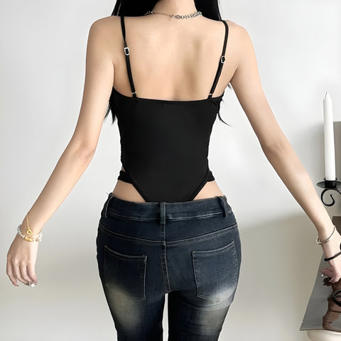 Y2K Grunge Strappy Bodysuit