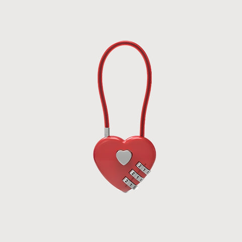 Y2K Heart Padlock Bag Charm