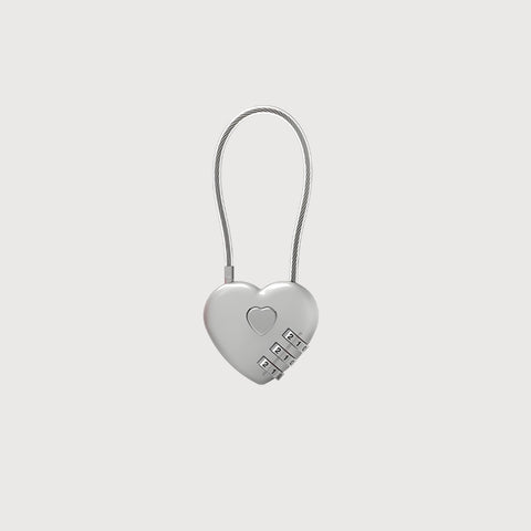 Y2K Heart Padlock Bag Charm