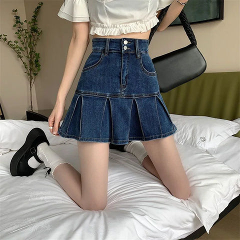 Y2K High Waist Denim Mini Skirt