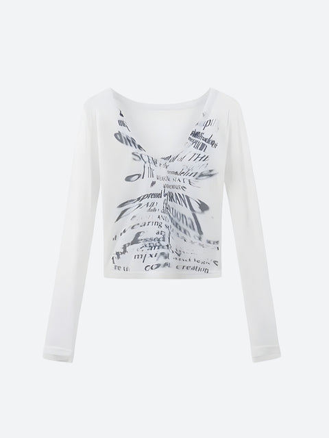 Y2K Illusion Text Top