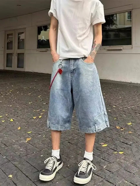 Y2K Inverted Denim Shorts