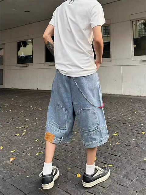Y2K Inverted Denim Shorts