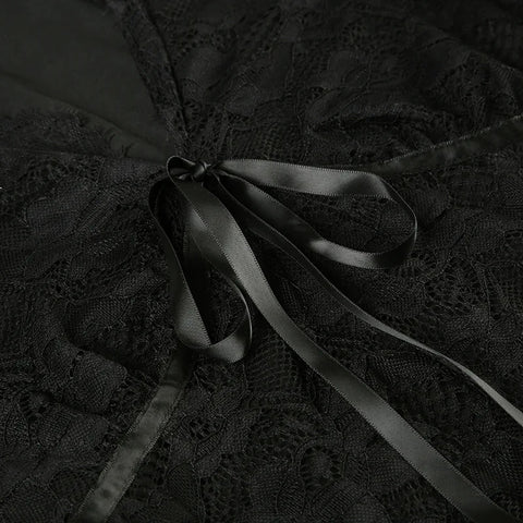 Y2K Lace Long Sleeve Mini Dress