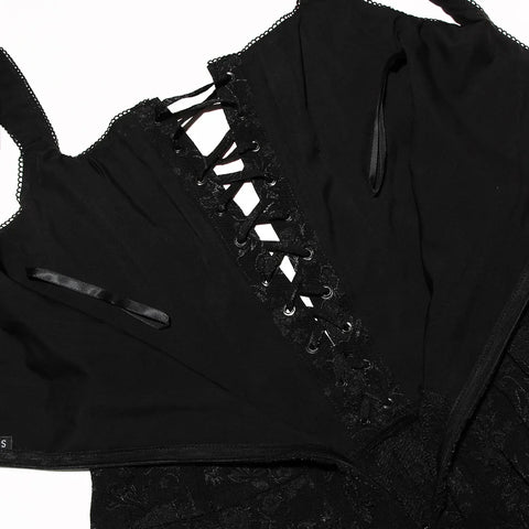 Y2K Lace Up Corset Mini Dress