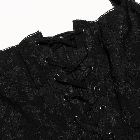 Y2K Lace Up Corset Mini Dress