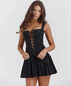 Y2K Lace Up Corset Mini Dress