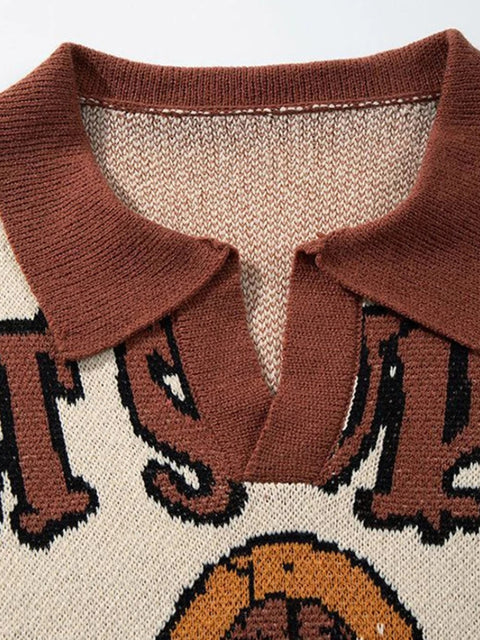 Y2K Last Supper Polo Sweater