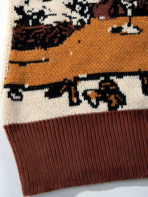 Y2K Last Supper Polo Sweater