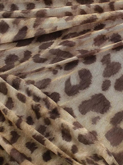 Y2K Leopard Cut Out Bodysuit