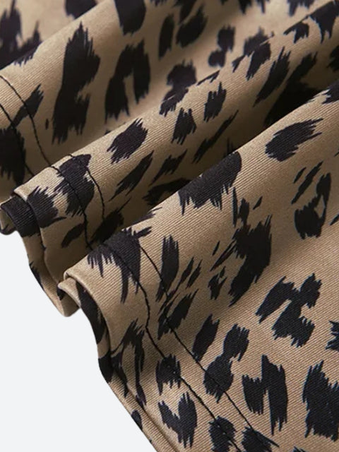 Y2K Leopard Cut Out Maxi Dress