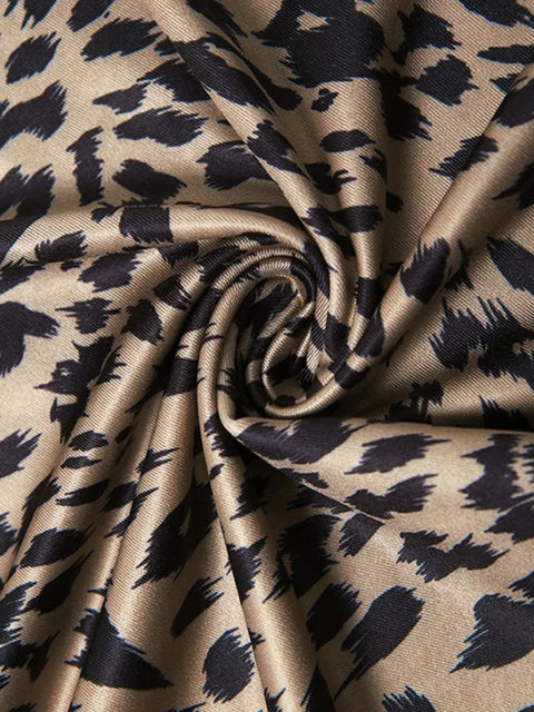 Y2K Leopard Cut Out Maxi Dress