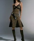 Y2K Leopard Sheer Mini Dress