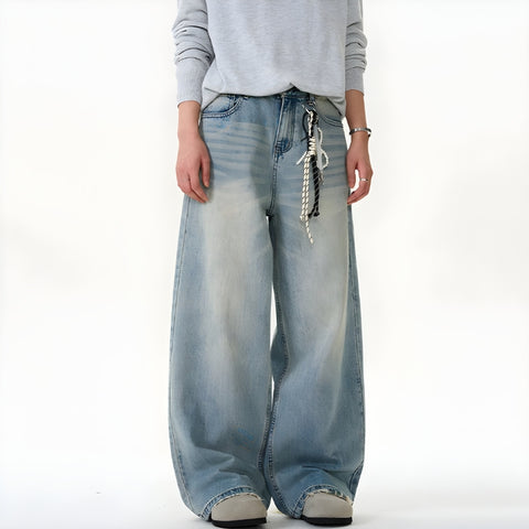 Y2K Loose Fit Washed Jeans