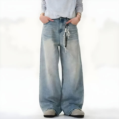 Y2K Loose Fit Washed Jeans