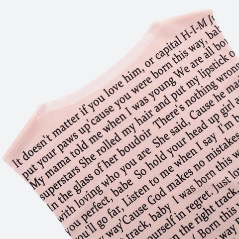 Y2K Love Letter Sheer Top