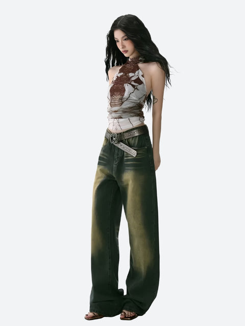 Y2K Marble Halter Top