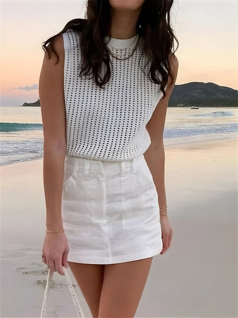 Y2K Mesh Crochet Top