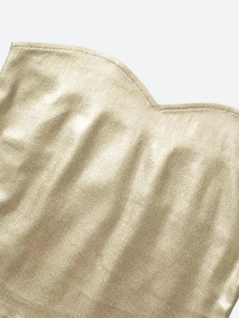 Y2K Metallic Tube Top