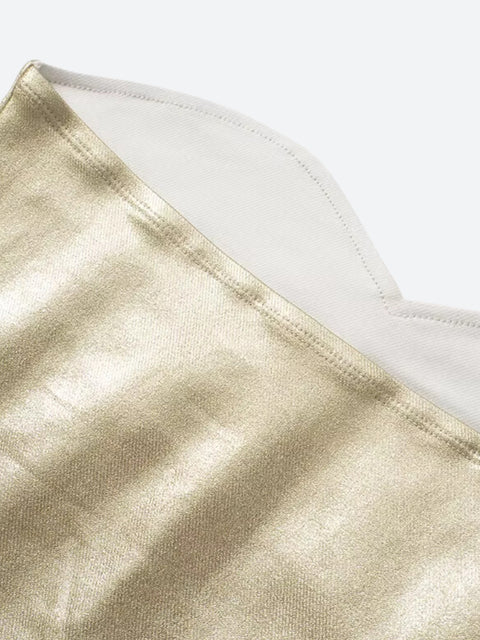 Y2K Metallic Tube Top
