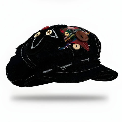 Y2K Patchwork Denim Cap