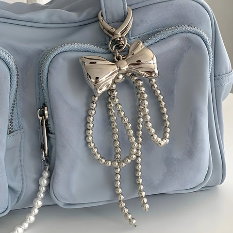 Y2K Pearl Bow Bag Charm