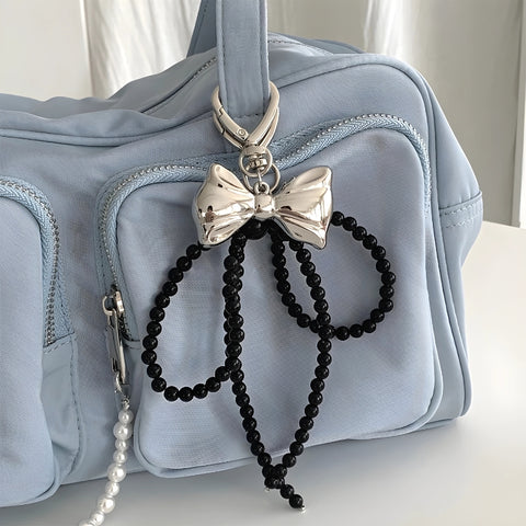 Y2K Pearl Bow Bag Charm