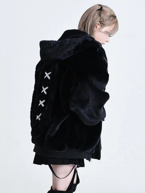 Y2K Rabbit Ear Plush Jacket