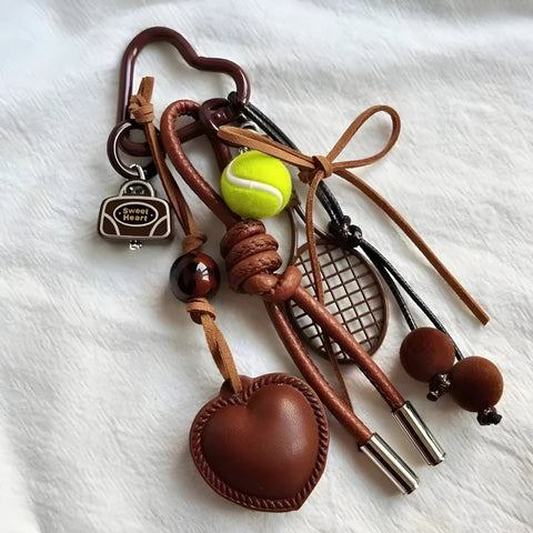 Y2K Racket & Bow Bag Charm