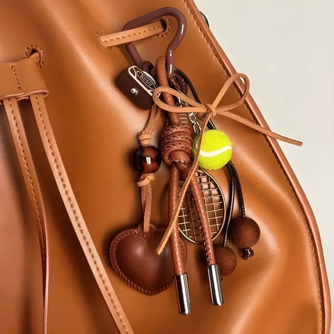 Y2K Racket & Bow Bag Charm