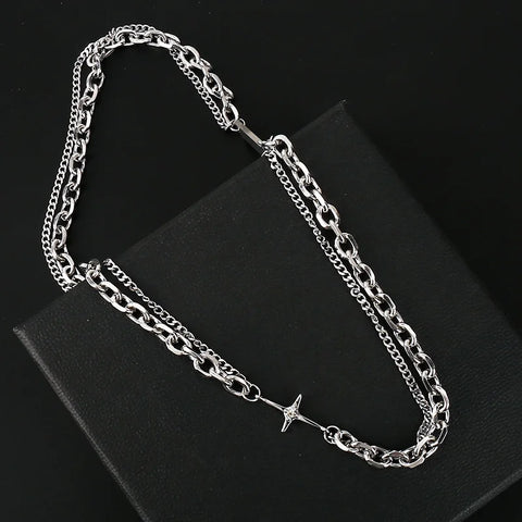 Y2K Rhinestone Star Necklace