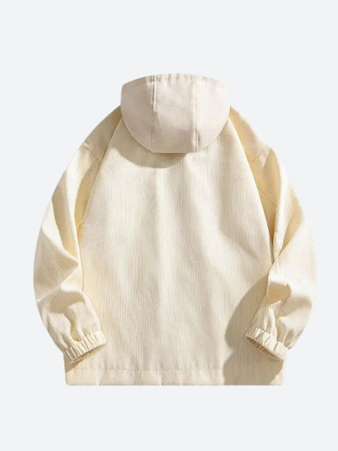 Y2K Ribbed Layered Hooded Jacket