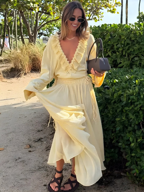 Y2K Romance Ruffle Blouse