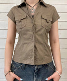 Y2K Safari Short Sleeve Shirt