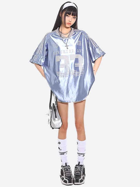 Y2K Satin Jersey Top