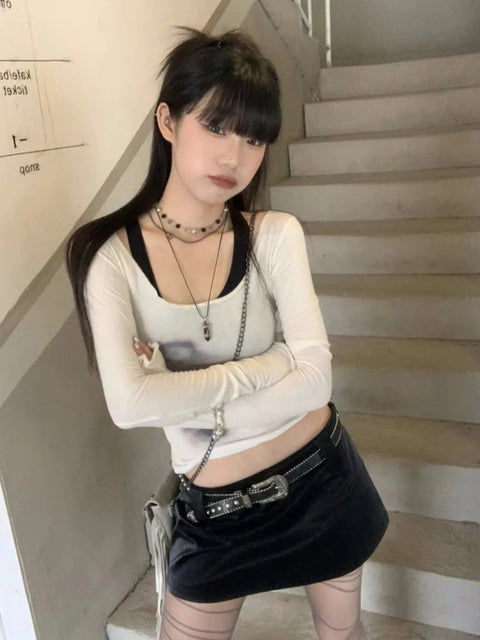 Y2K Scoop Neck Top