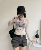 Y2K Sheer Mesh Top