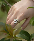 Y2K Silver Snake Ring