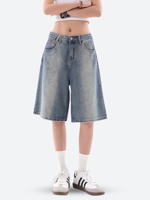 Y2K Skater Denim Shorts