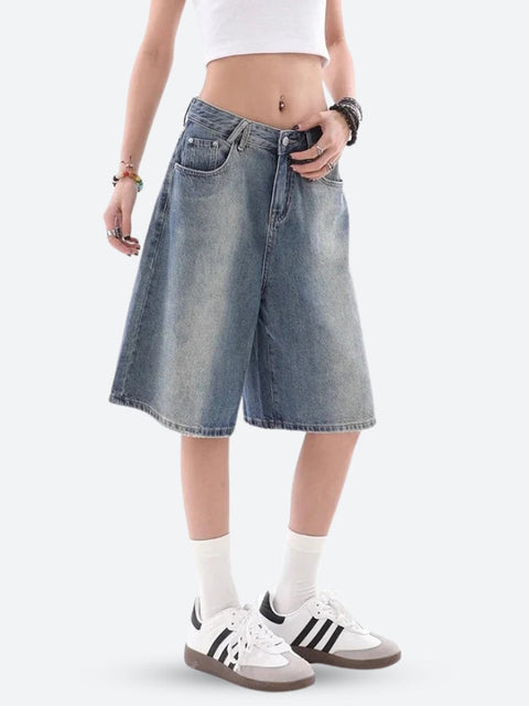 Y2K Skater Denim Shorts