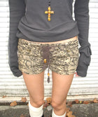 Y2K Snakeskin Shorts
