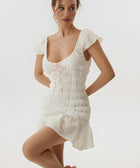 Y2K Soft Ruffle Mini Dress