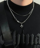 Y2K Star Double Chain Necklace