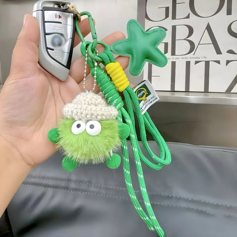 Y2K Star Pompom Buddy Bag Charm