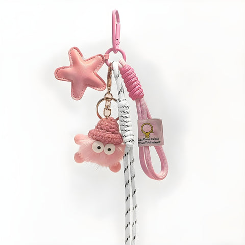 Y2K Star Pompom Buddy Bag Charm