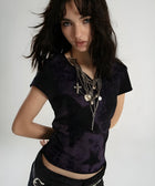 Y2K Star Printed Top
