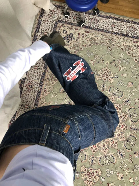 Y2K Sticker Cargo Jeans