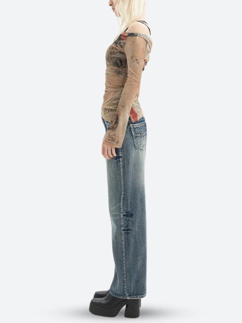 Y2K Straight Leg Denim Jeans