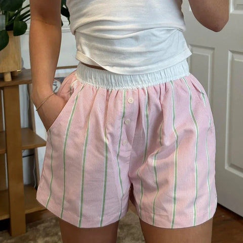 Y2K Striped Boxer Shorts