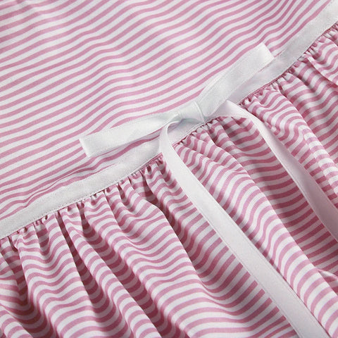 Y2K Striped Bubble Mini Skirt